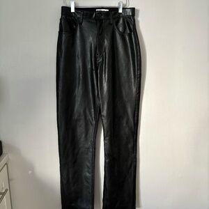 Vegan Leather 90s Straight Ultra High Rise Pant